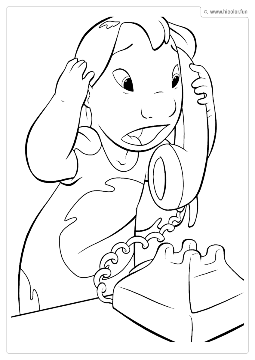 DESENHO DA LILO PARA COLORIR