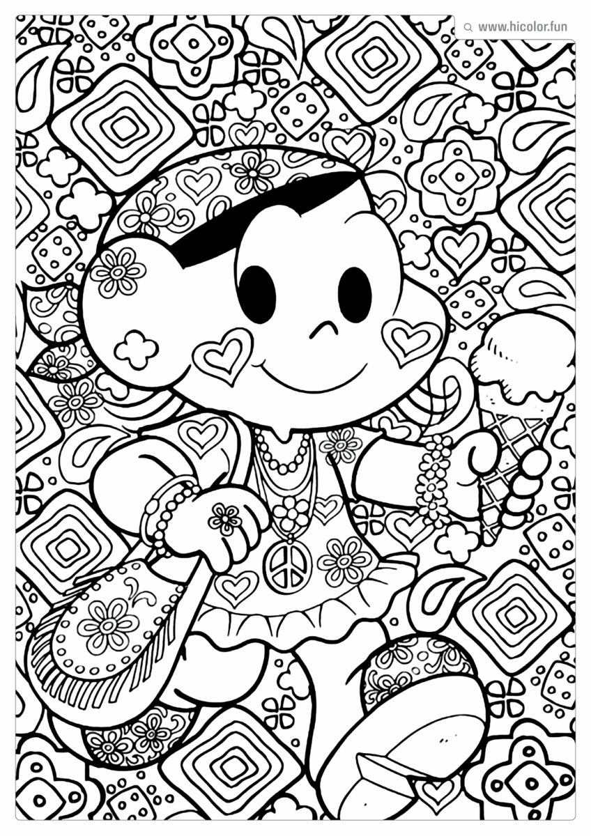 DESENHO DA MAGALI PARA COLORIR