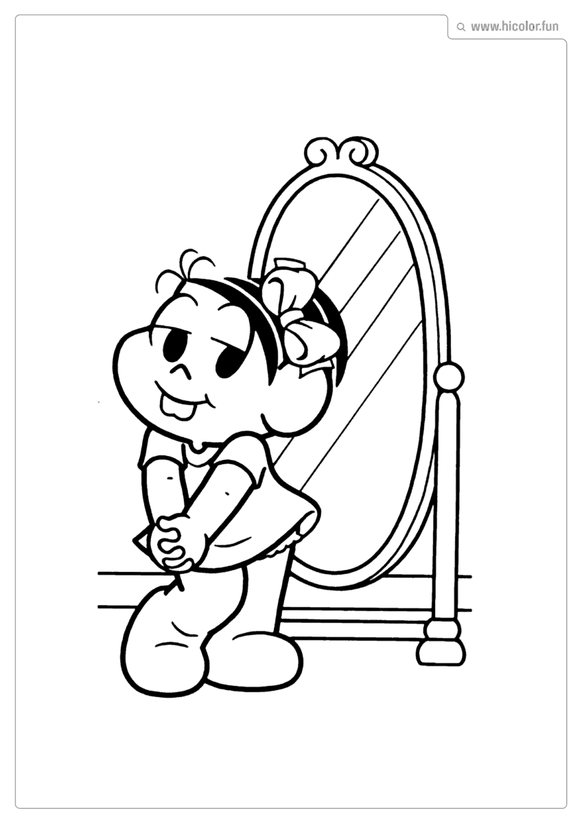 DESENHO DA MONICA DE PINTAR