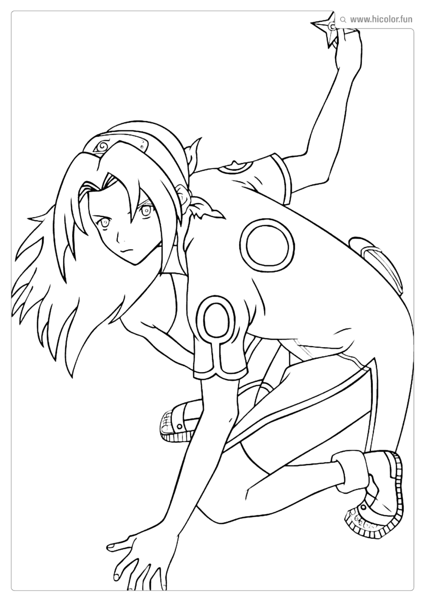 DESENHO DA SAKURA PARA COLORIR