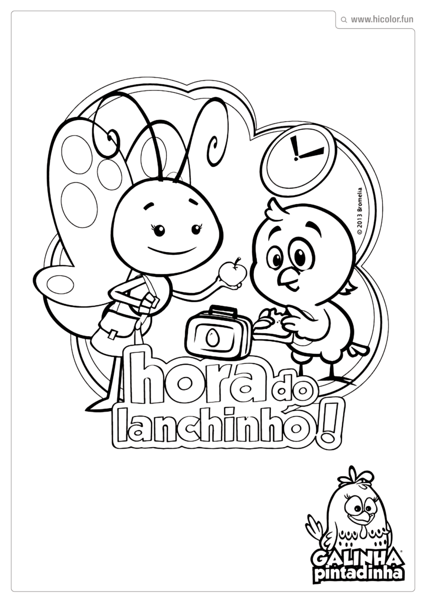 DESENHO DA TURMA DA GALINHA PINTADINHA PARA COLORIR E IMPRIMIR