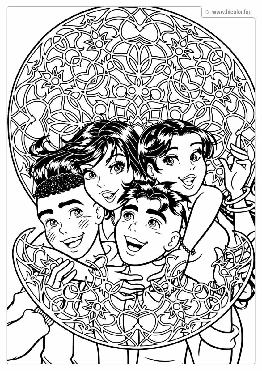 DESENHO DA TURMA DA MONICA JOVEM PARA COLORIR