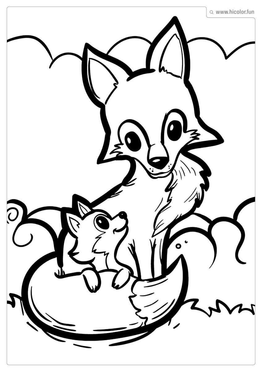 DESENHO DE ANIMAIS NA FLORESTA PARA COLORIR