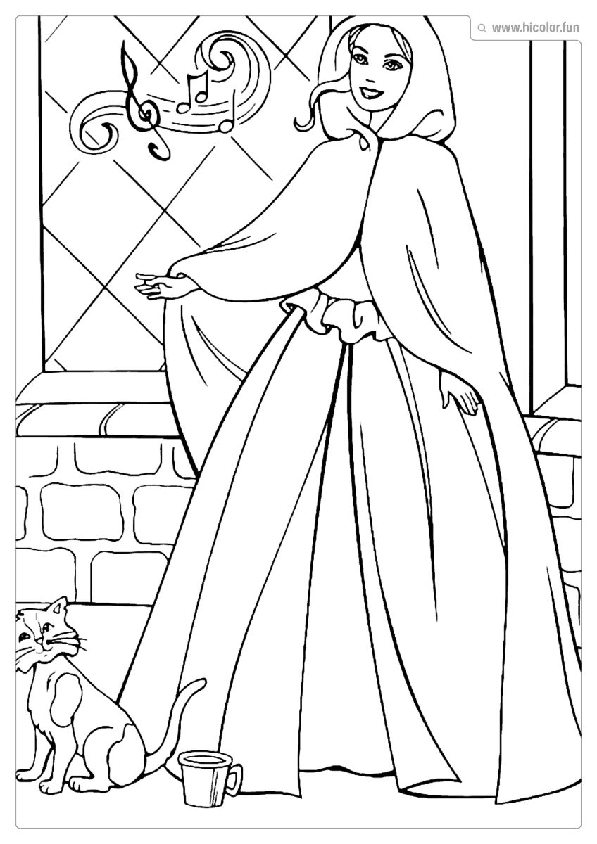 DESENHO DE BARBIE PARA PINTAR