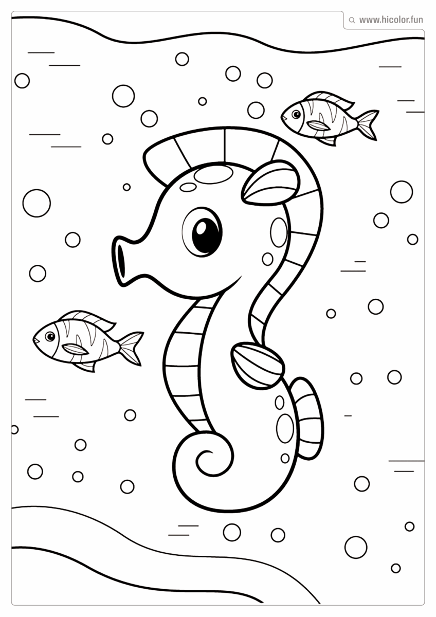 DESENHO DE CAVALO MARINHO PARA IMPRIMIR