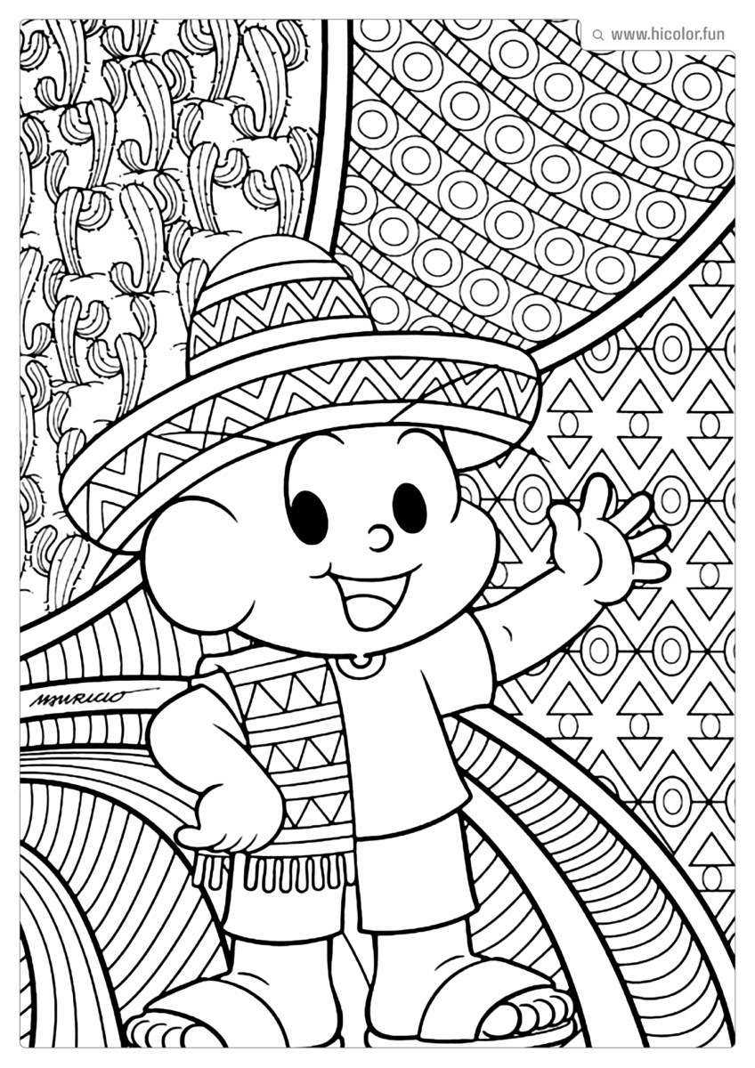 DESENHO DE CEBOLINHA PARA COLORIR