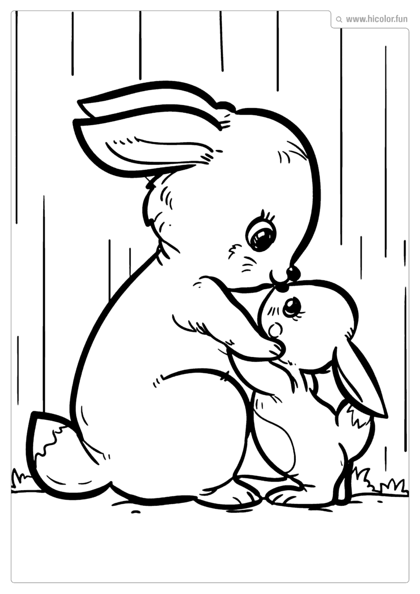 DESENHO DE COELHO PARA PINTAR