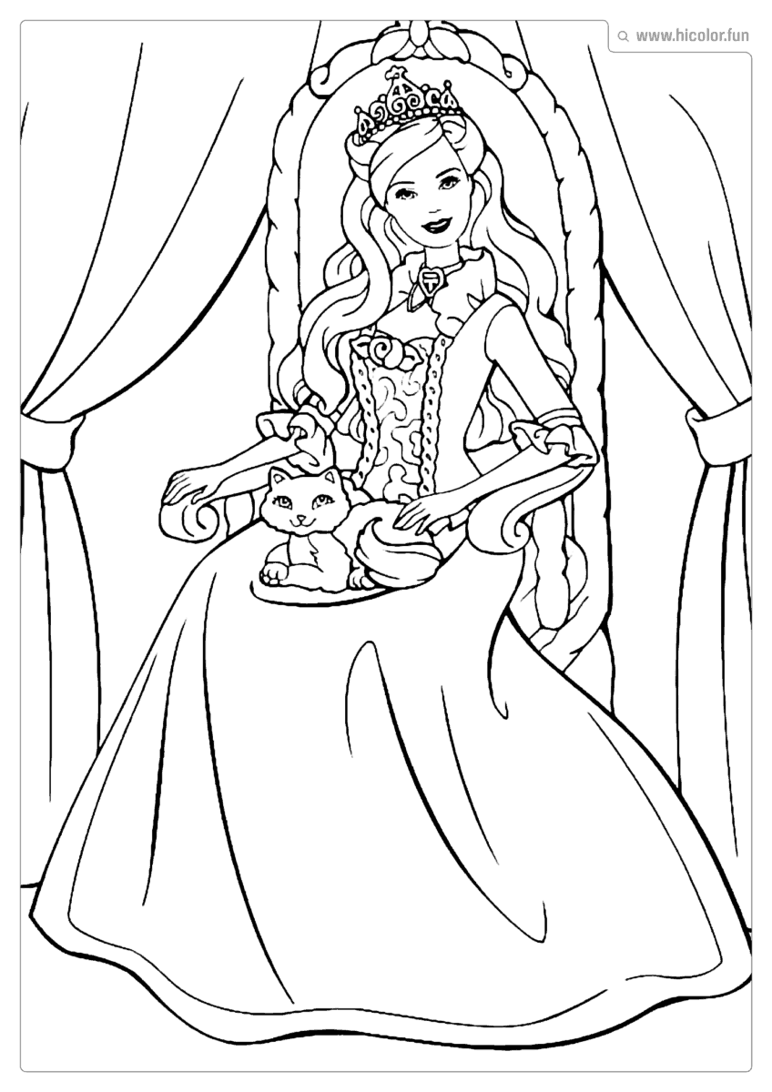 DESENHO DE COLORIR DA BARBIE