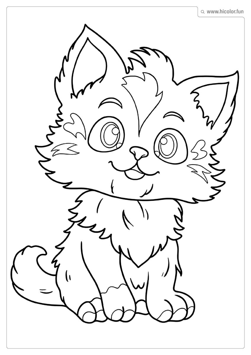 DESENHO DE COLORIR DE GATO