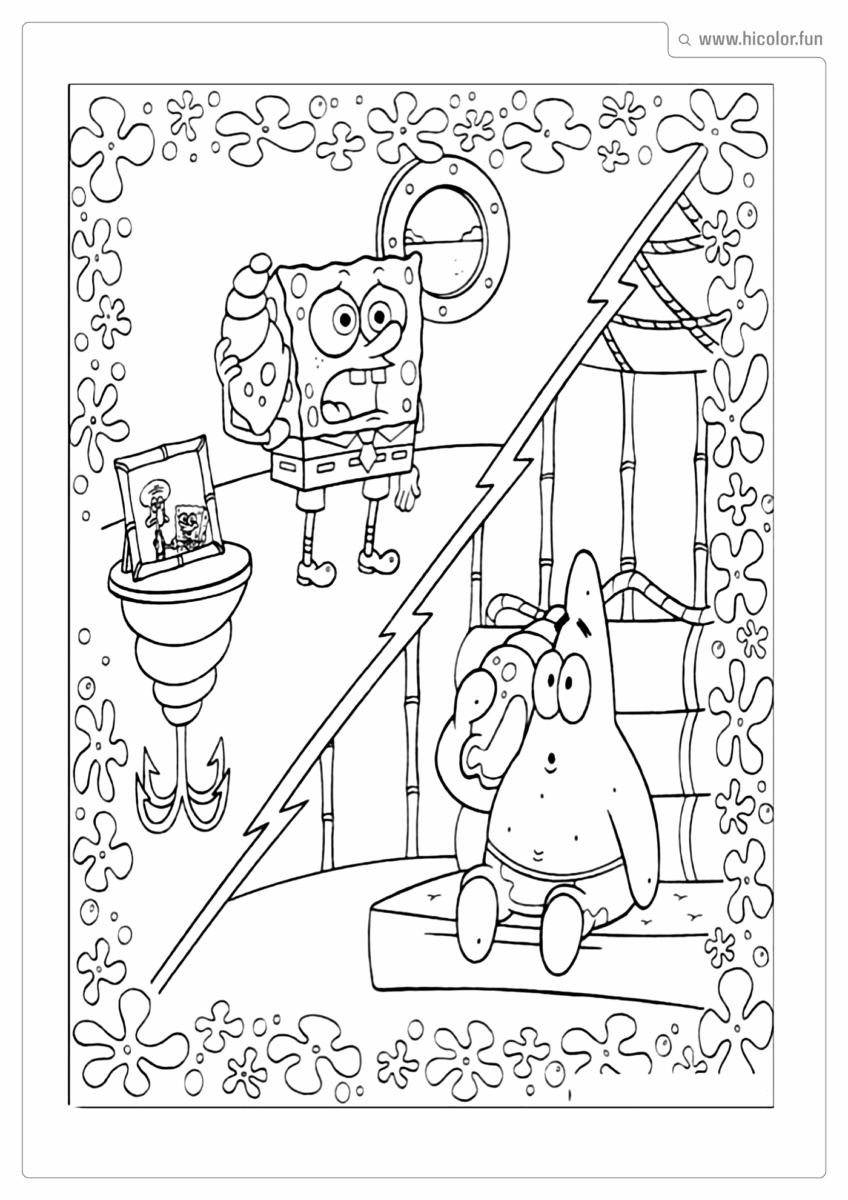 DESENHO DE COLORIR DO BOB ESPONJA