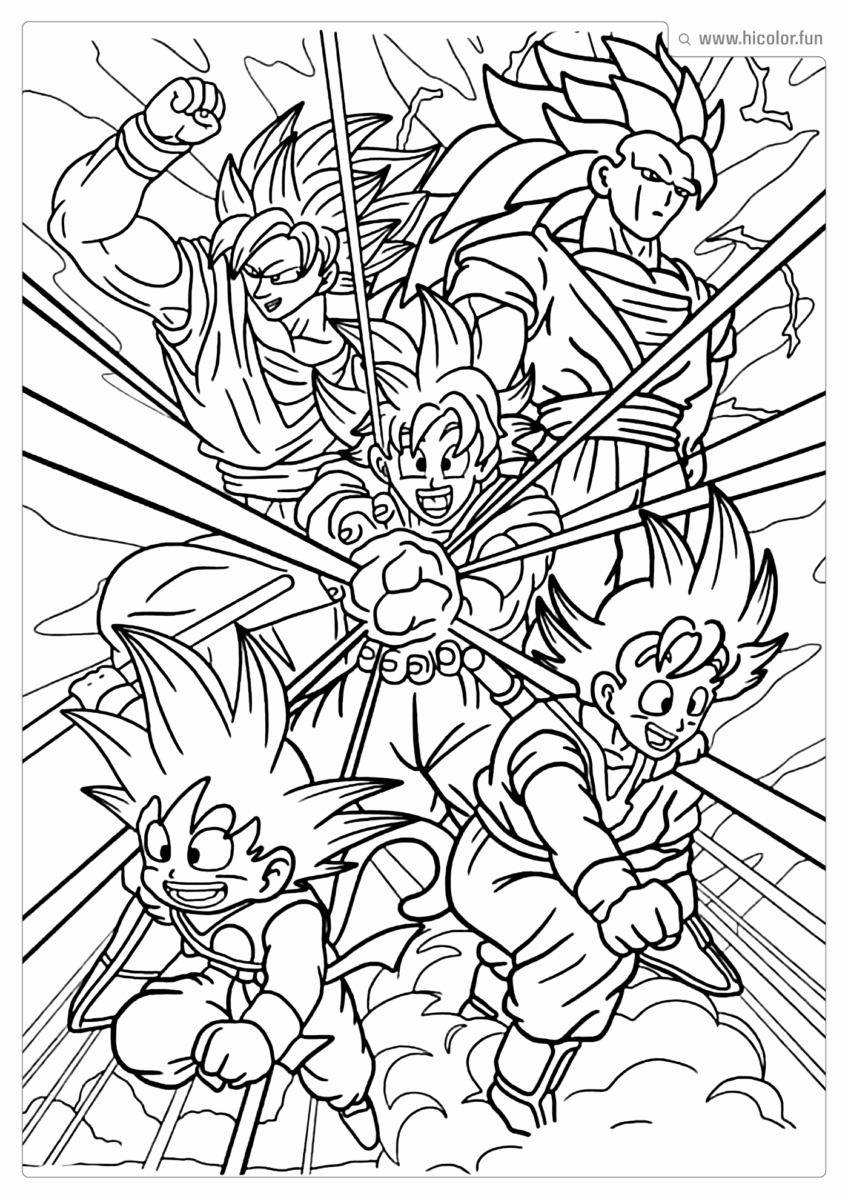 DESENHO DE COLORIR DO DRAGON BALL Z