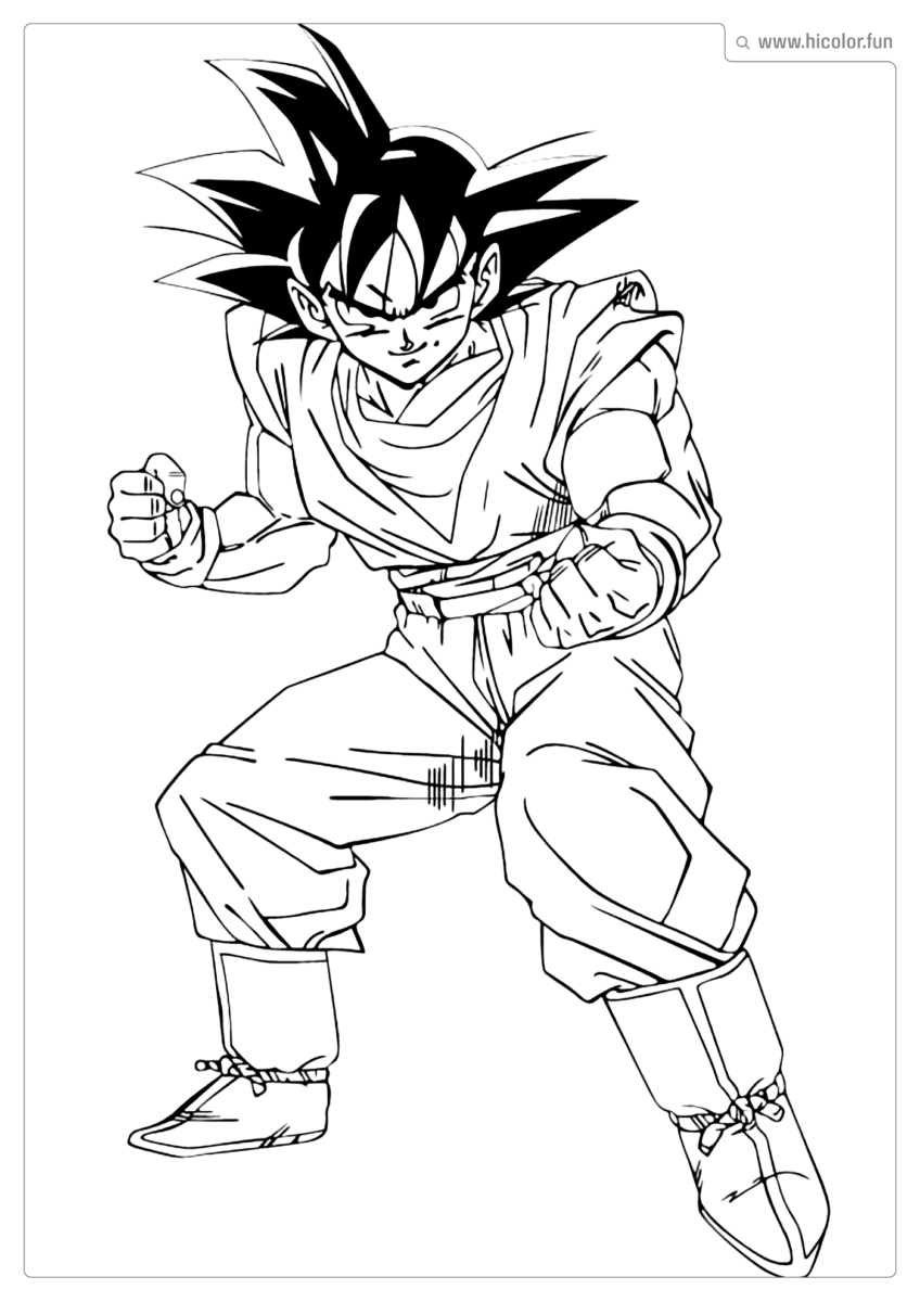 DESENHO DE COLORIR DO GOKU