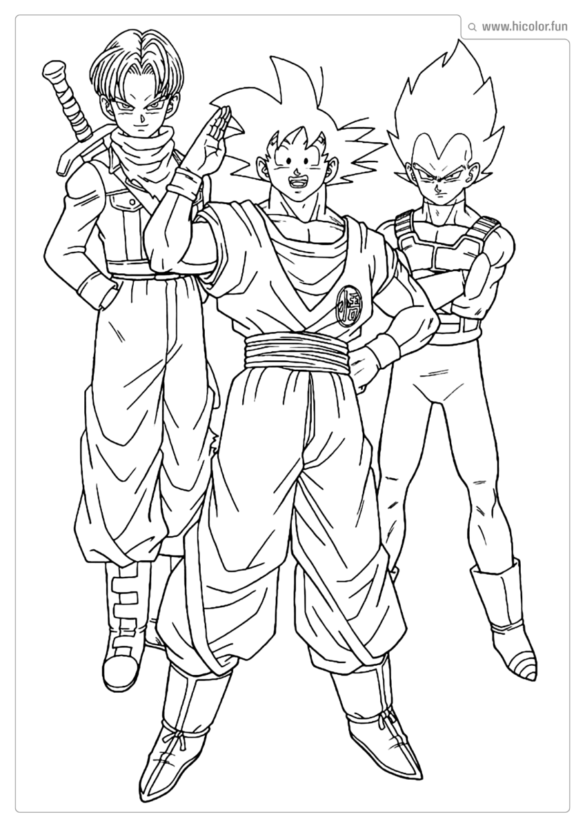 DESENHO DE COLORIR DRAGON BALL Z