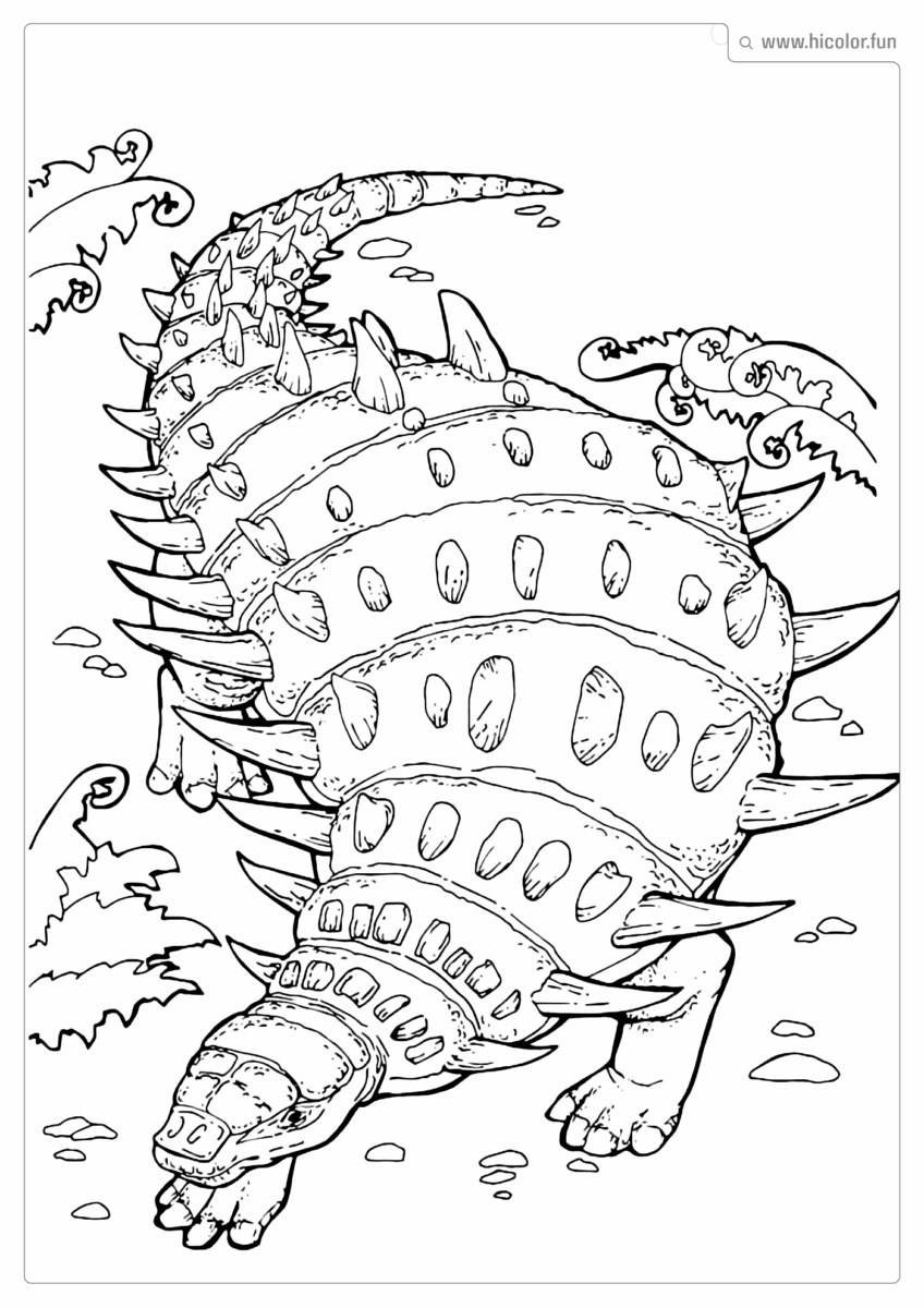 DESENHO DE DINOSSAURO PARA COLORIR ANKILOSSAURO PARA IMPRIMIR