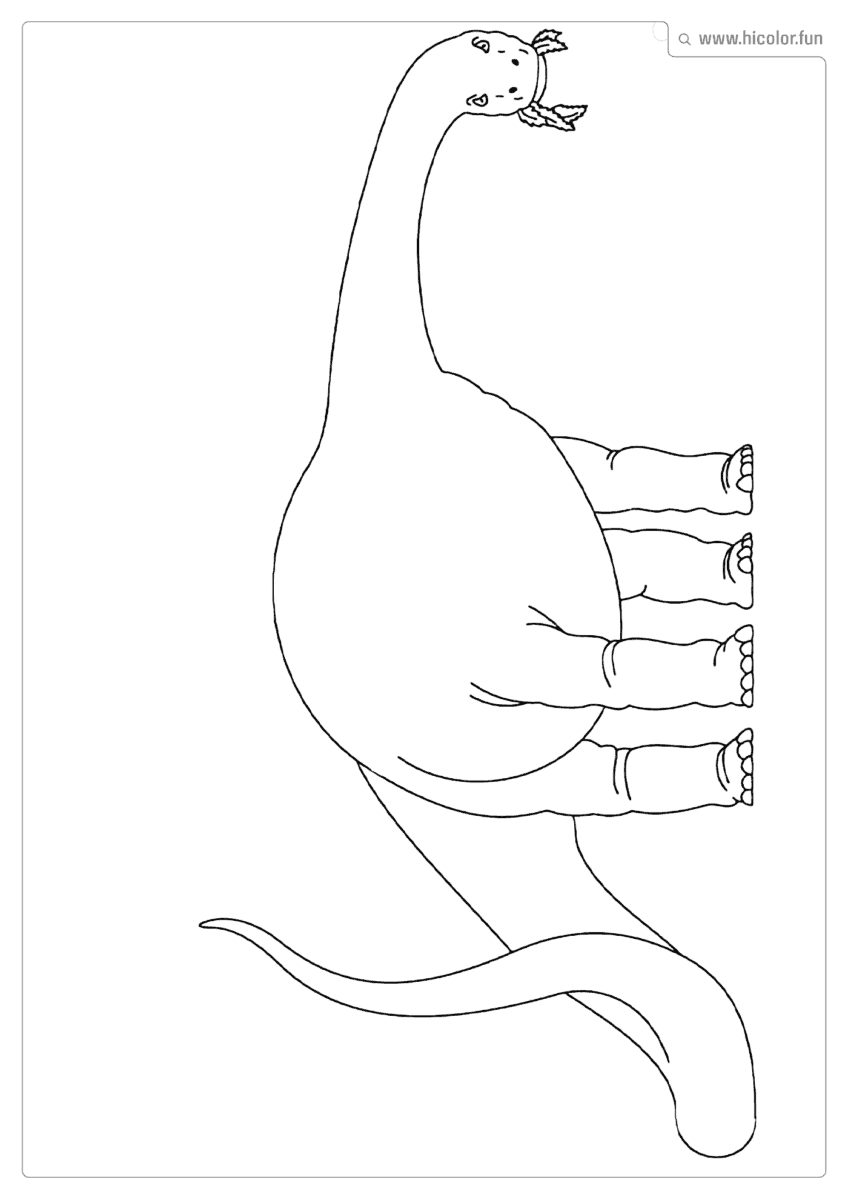 DESENHO DE DINOSSAURO PARA COLORIR BRAQUIOSSAURO SE ALIMENTANDO PARA IMPRIMIR