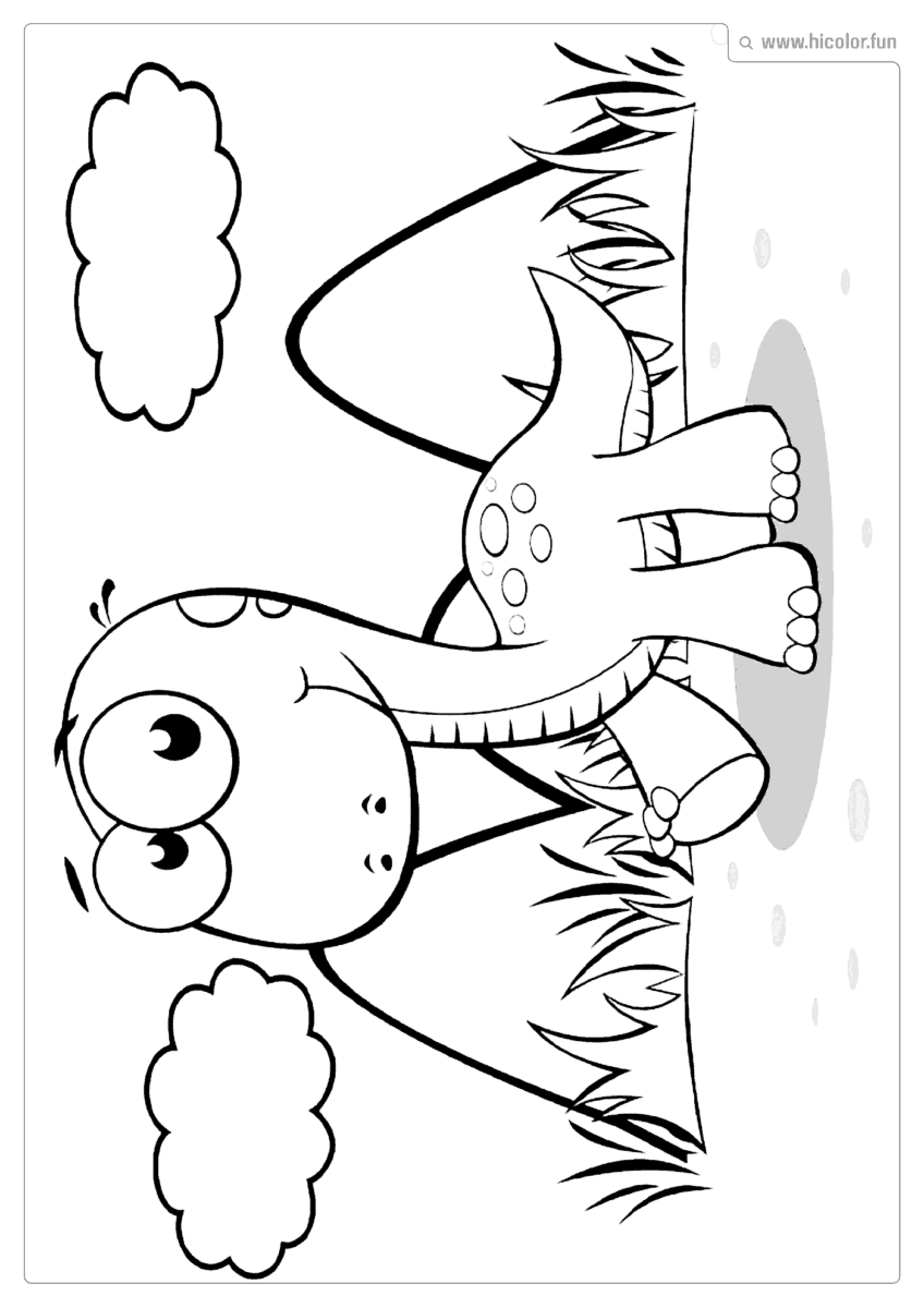 DESENHO DE DINOSSAURO PARA COLORIR BRAQUOISSAURO FOFO PARA IMPRIMIR