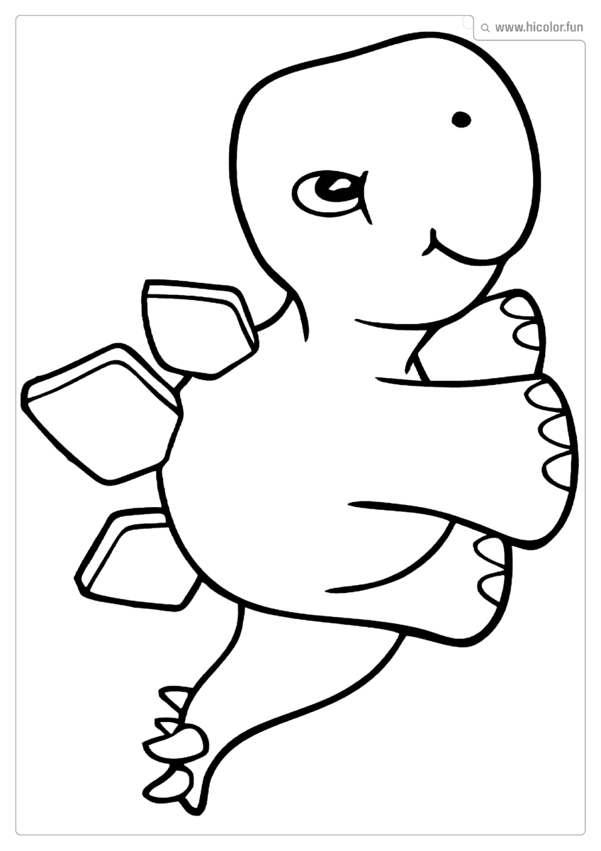 DESENHO DE DINOSSAURO PARA COLORIR ESTEGOSSAURO BEBê FOFO PARA IMPRIMIR
