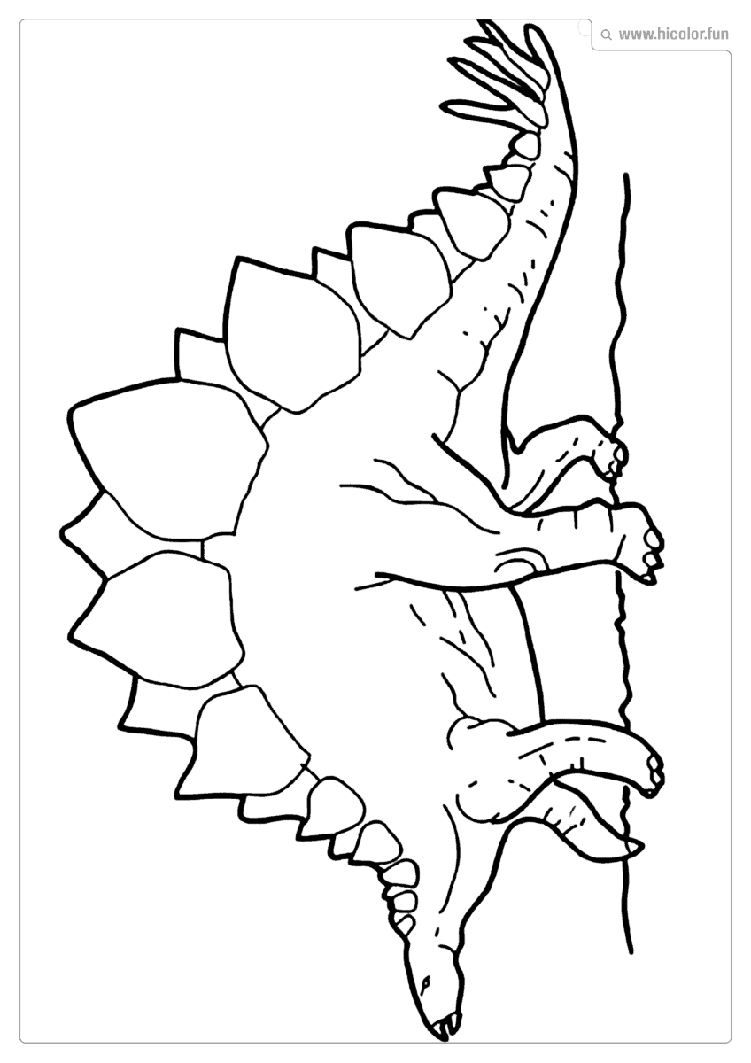 DESENHO DE DINOSSAURO PARA COLORIR ESTEGOSSAURO PARA IMPRIMIR