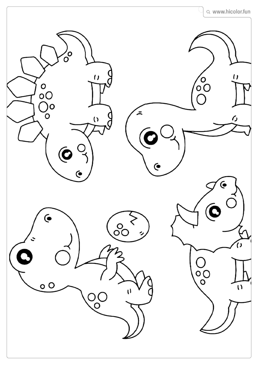 DESENHO DE DINOSSAURO PARA COLORIR ESTEGOSSAURO T REX E TRICERATOPE FOFO PARA IMPRIMIR
