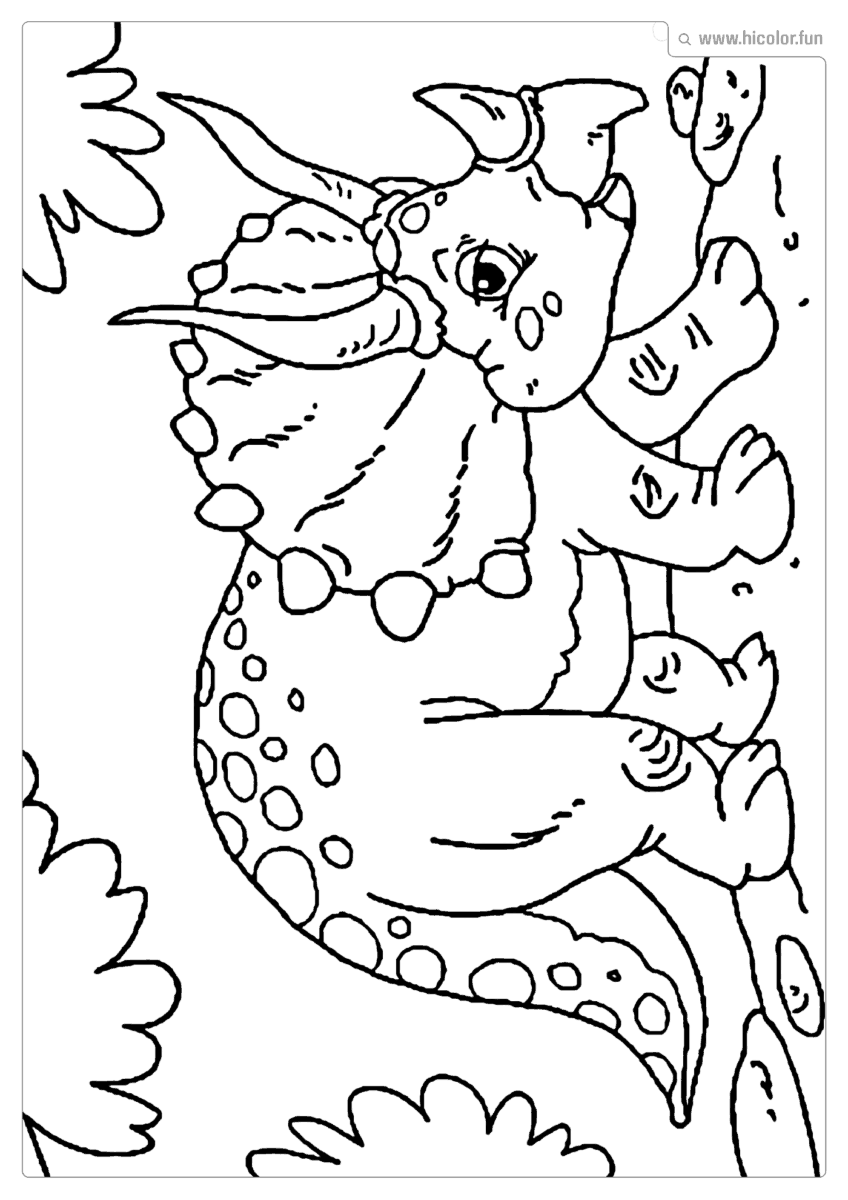 DESENHO DE DINOSSAURO PARA COLORIR GRANDE TRICERATOPE PARA IMPRIMIR