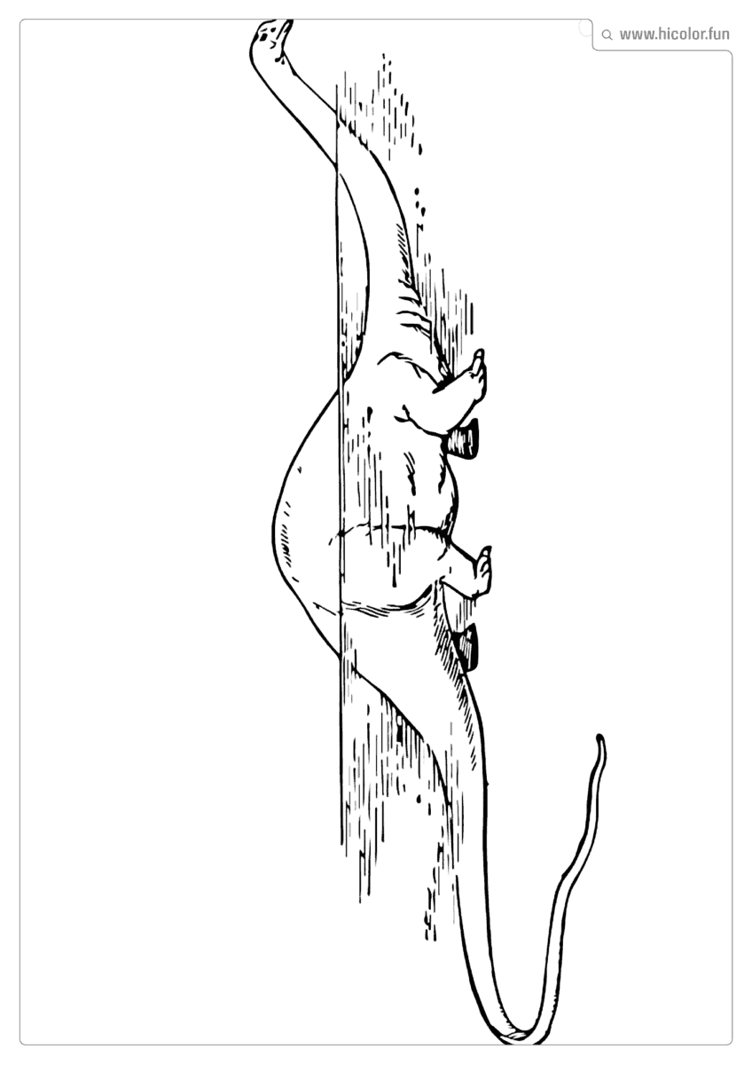DESENHO DE DINOSSAURO PARA COLORIR PESCOçUDO CAMINHANDO DENTRO DO RIO PARA IMPRIMIR