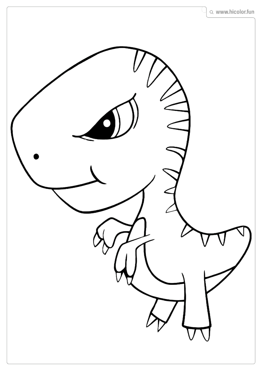 DESENHO DE DINOSSAURO PARA COLORIR T REX FOFO PARA IMPRIMIR