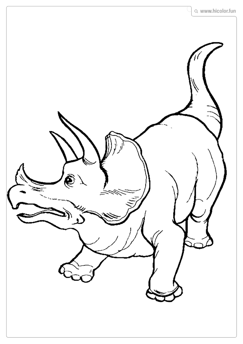 DESENHO DE DINOSSAURO PARA COLORIR TRICERATOPE PARA IMPRIMIR