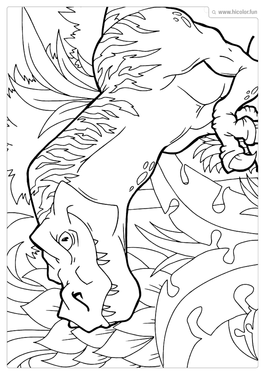 DESENHO DE DINOSSAURO PARA COLORIR VELOCIRAPTOR CAçANDO PARA IMPRIMIR