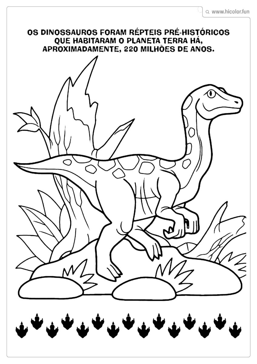 DESENHO DE DINOSSAURO PARA COLORIR VELOCIRAPTOR PARA IMPRIMIR