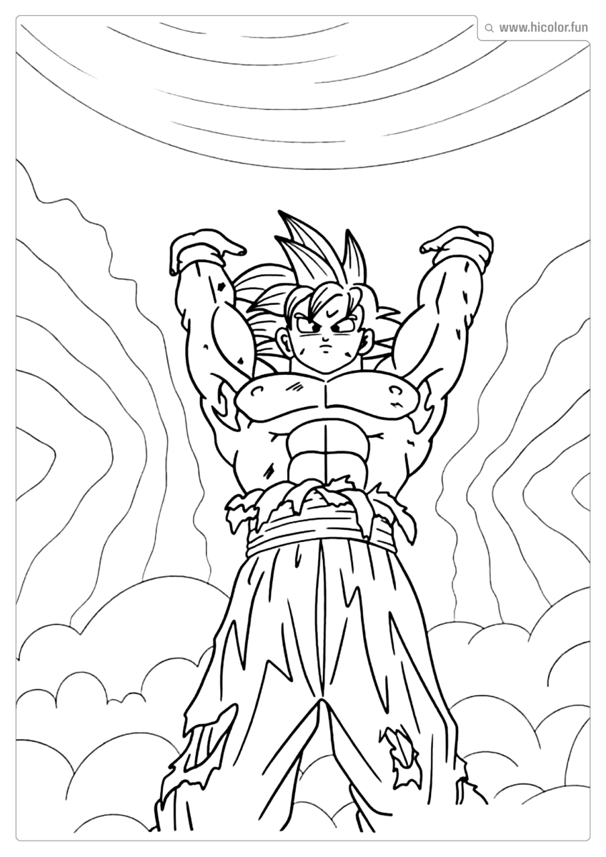 DESENHO DE DRAGON BALL Z PARA COLORIR