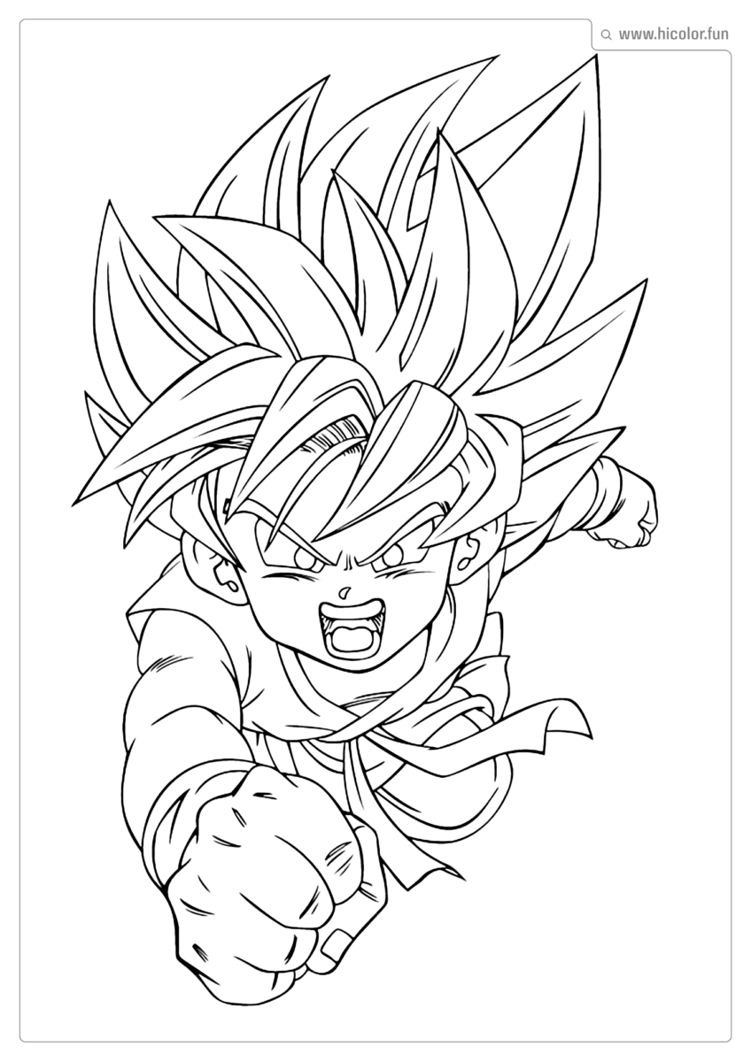 DESENHO DE DRAGON BALL Z PARA PINTAR