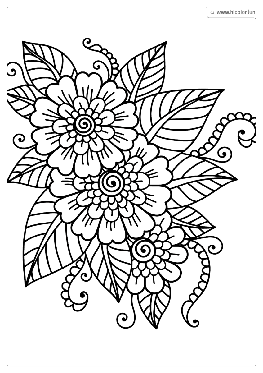 DESENHO DE FLOR PARA COLORIR ARABESCO FLORIDO PARA IMPRIMIR