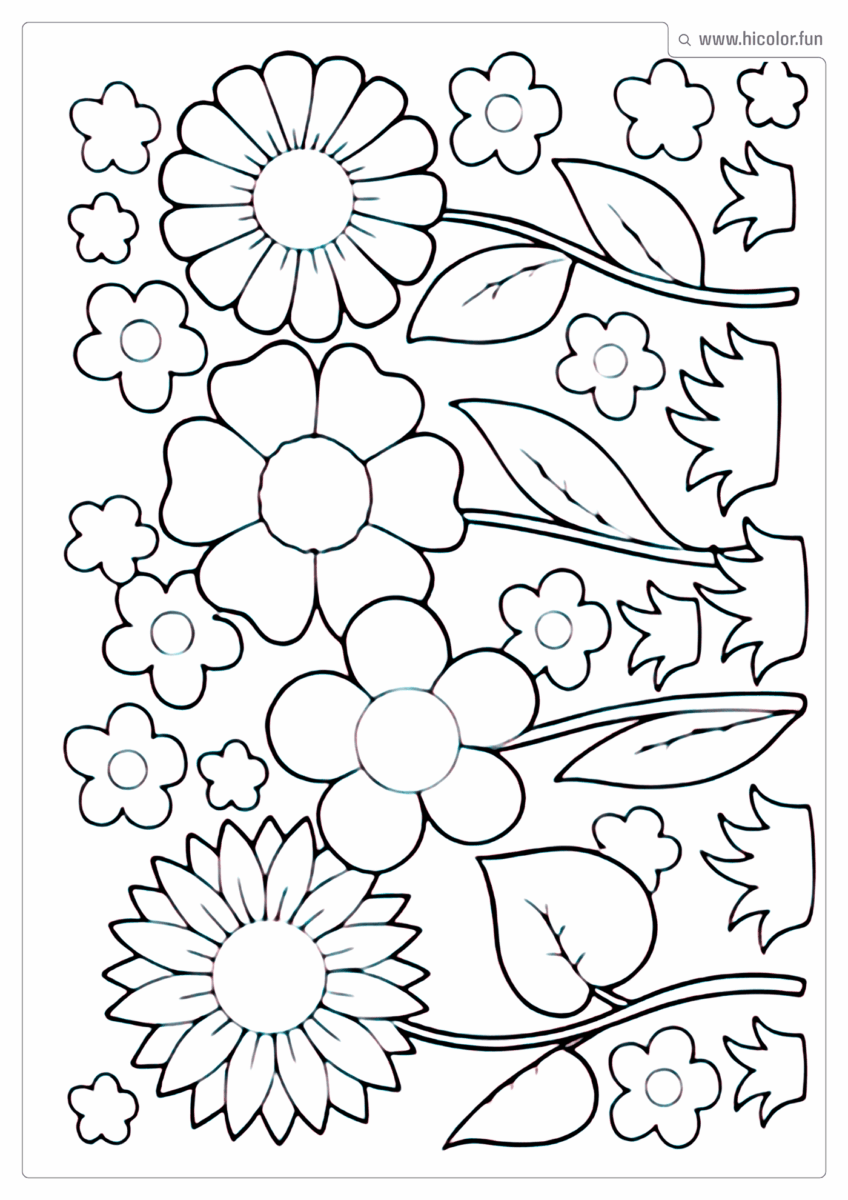 DESENHO DE FLOR PARA COLORIR FLORES DE JARDIM FOFAS PARA IMPRIMIR
