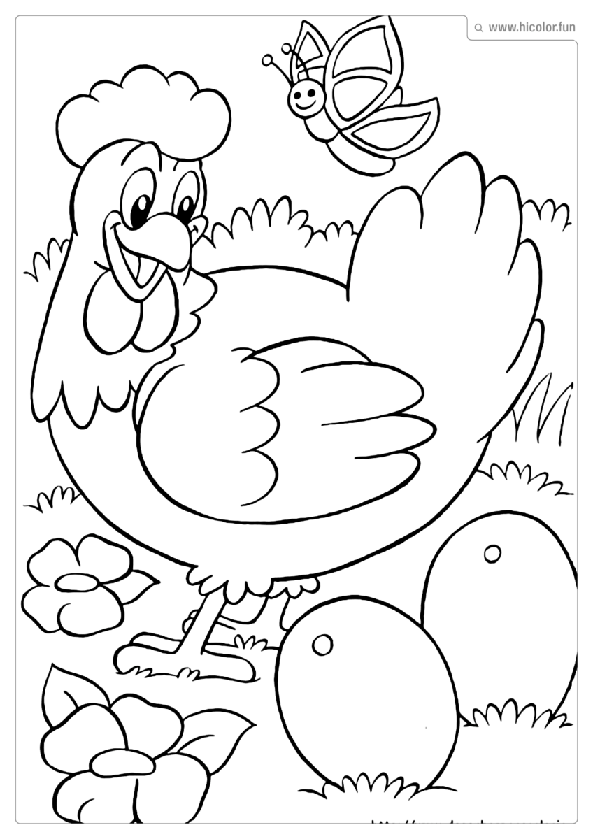 DESENHO DE GALINHA PARA IMPRIMIR