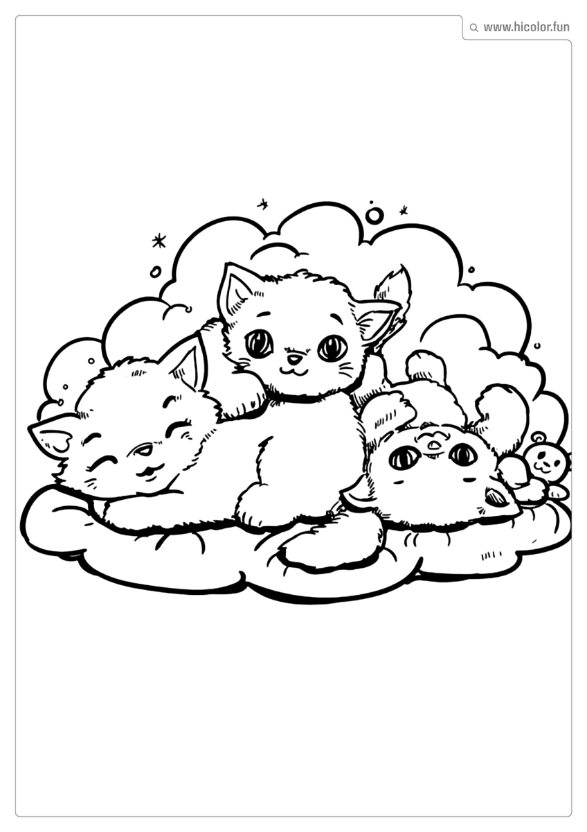 DESENHO DE GATINHO PARA PINTAR