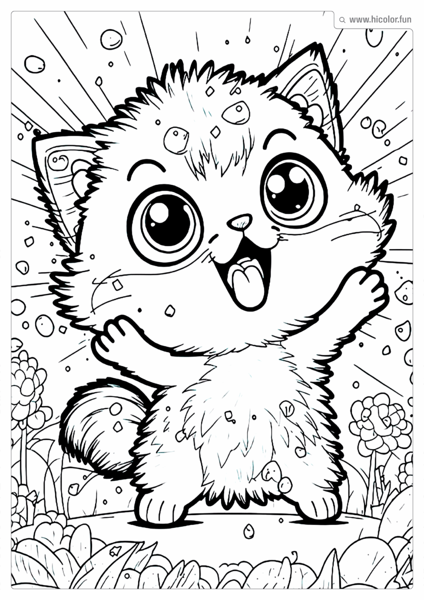 DESENHO DE GATO COLORIR