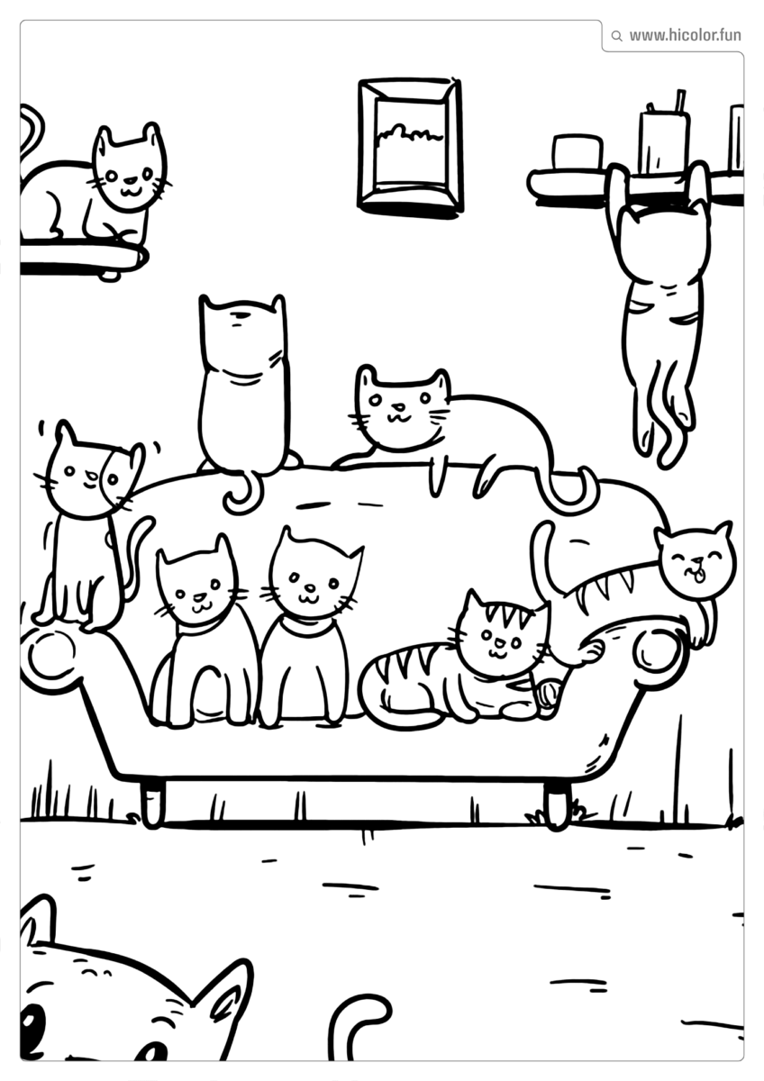 DESENHO DE GATO PARA COLORIR