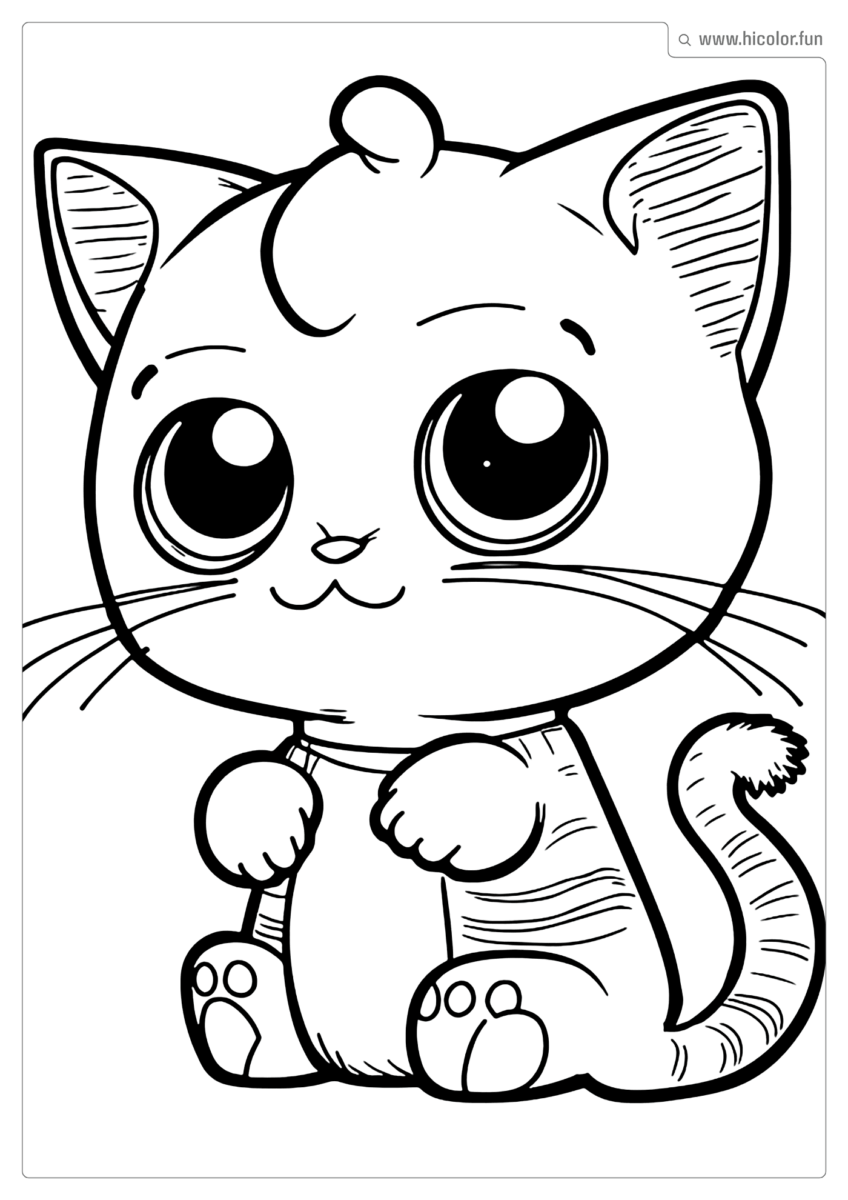 DESENHO DE GATO PARA IMPRIMIR E COLORIR