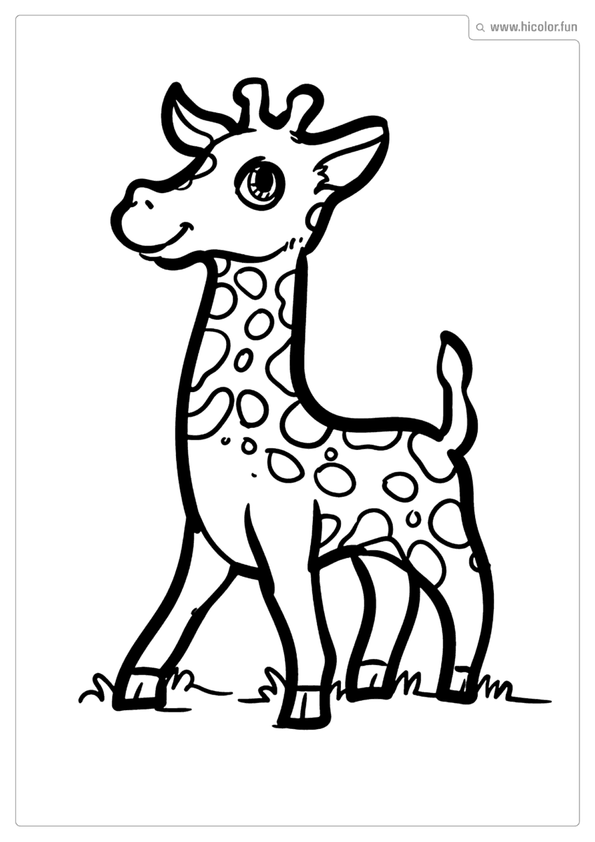 DESENHO DE GIRAFA PARA PINTAR