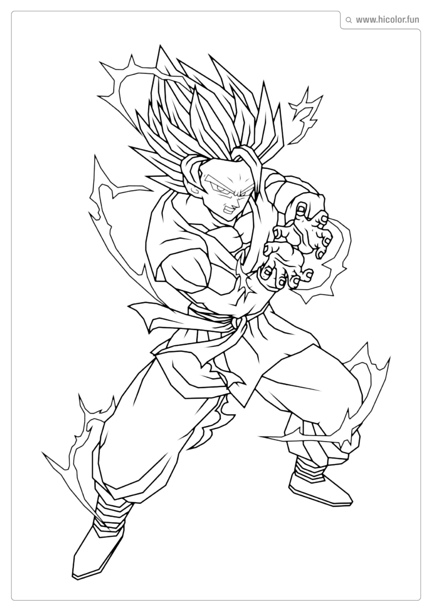 DESENHO DE GOKU PARA IMPRIMIR