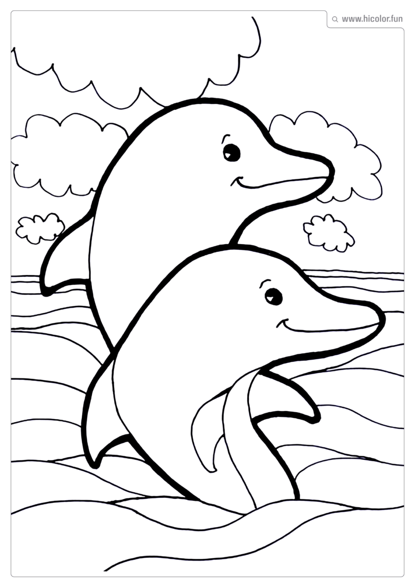 DESENHO DE GOLFINHO PARA IMPRIMIR