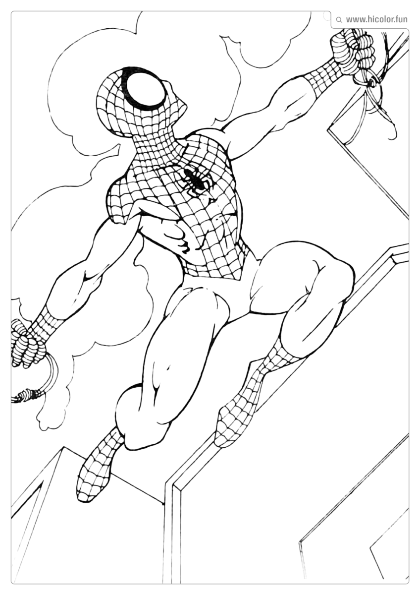 DESENHO DE HOMEM ARANHA PARA COLORIR