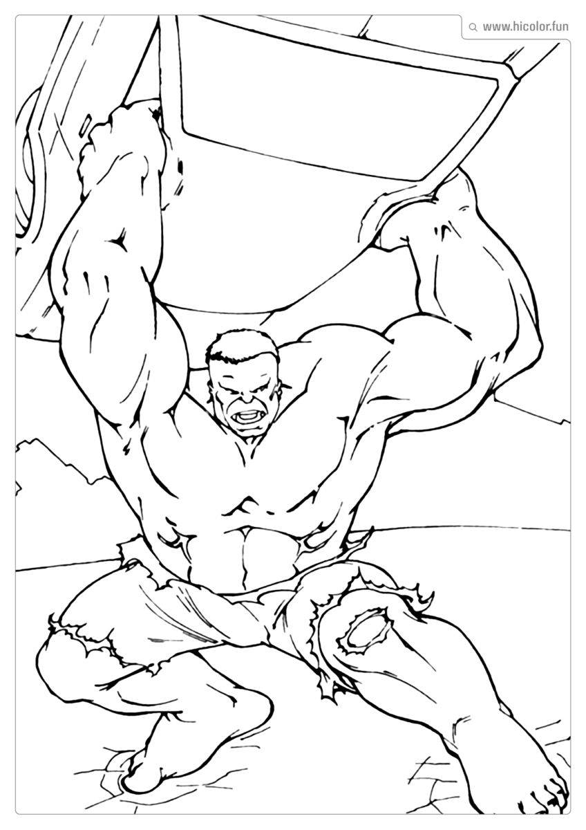DESENHO DE HULK PARA COLORIR