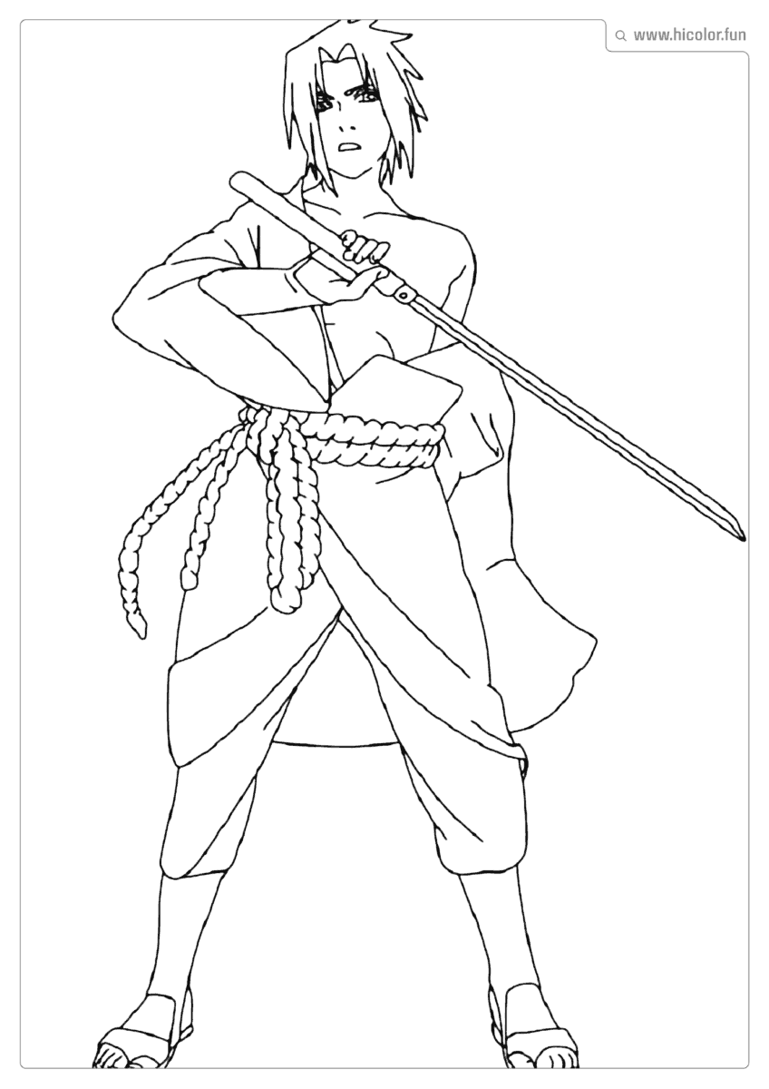 DESENHO DE IMPRIMIR DO SASUKE