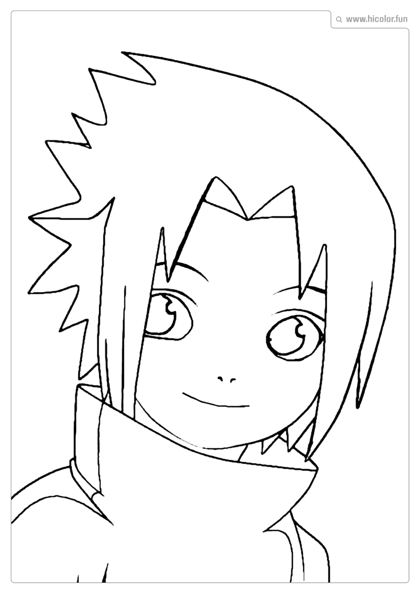DESENHO DE IMPRIMIR SASUKE CRIANçA