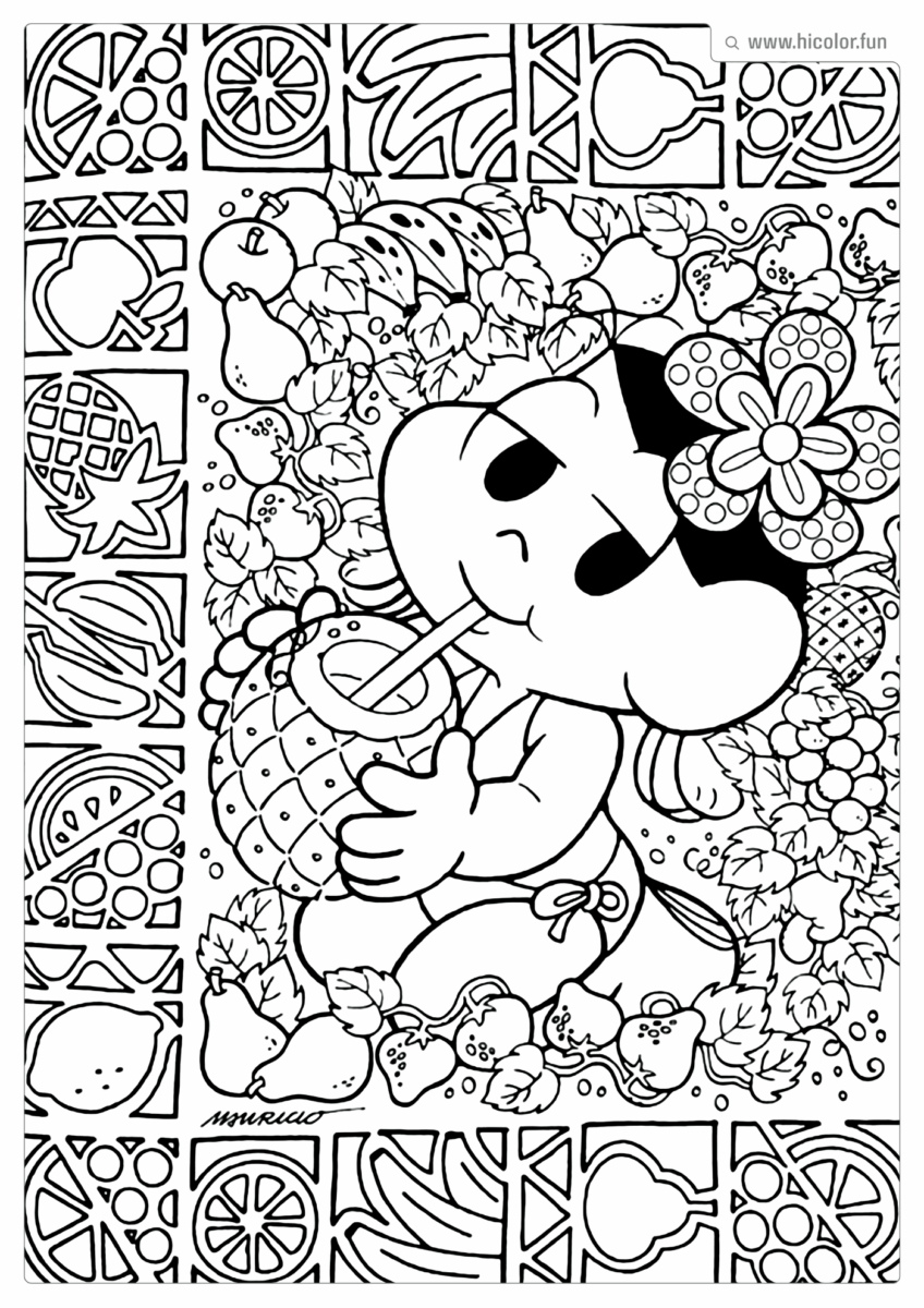 DESENHO DE MAGALI PARA COLORIR