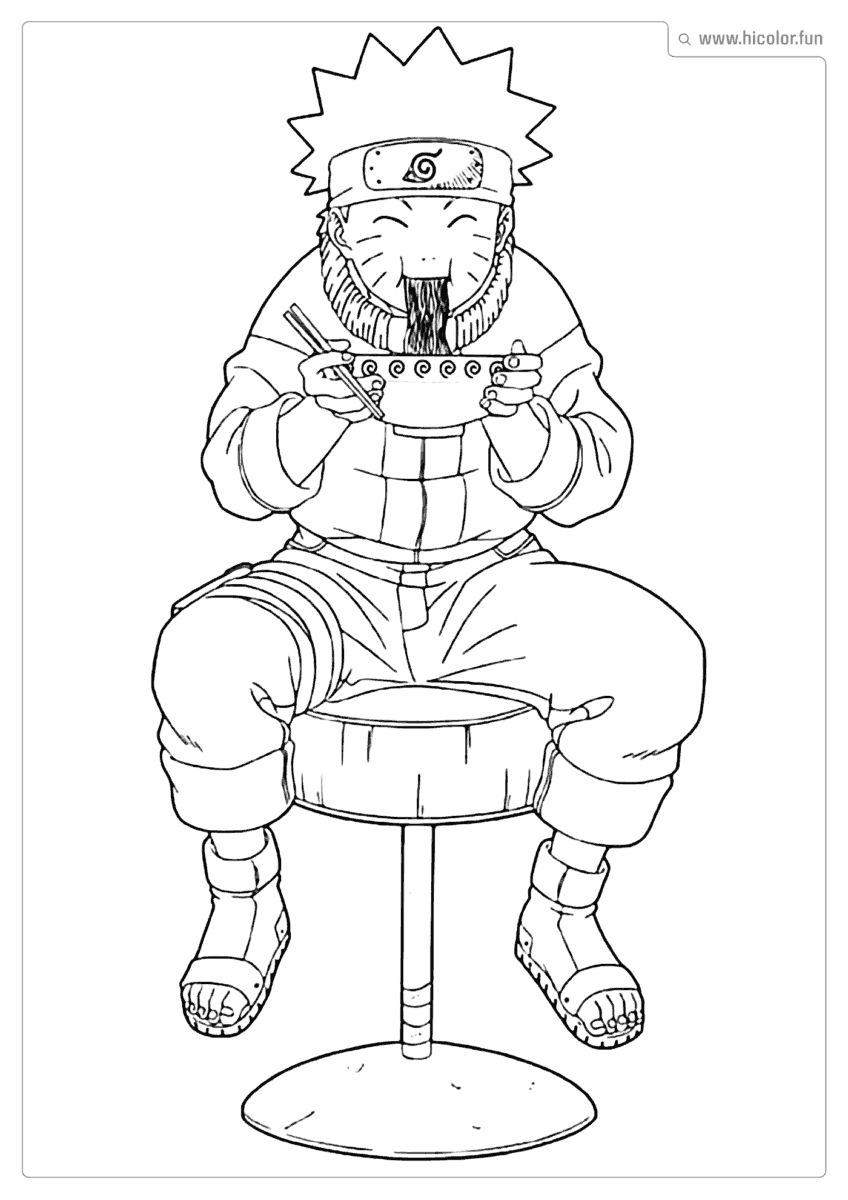 DESENHO DE NARUTO PARA COLORIR