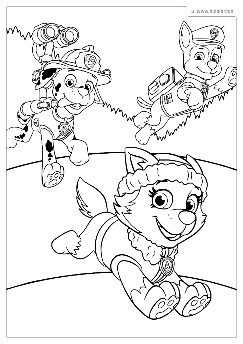 DESENHO DE PATRULHA CANINA PARA COLORIR E IMPRIMIR