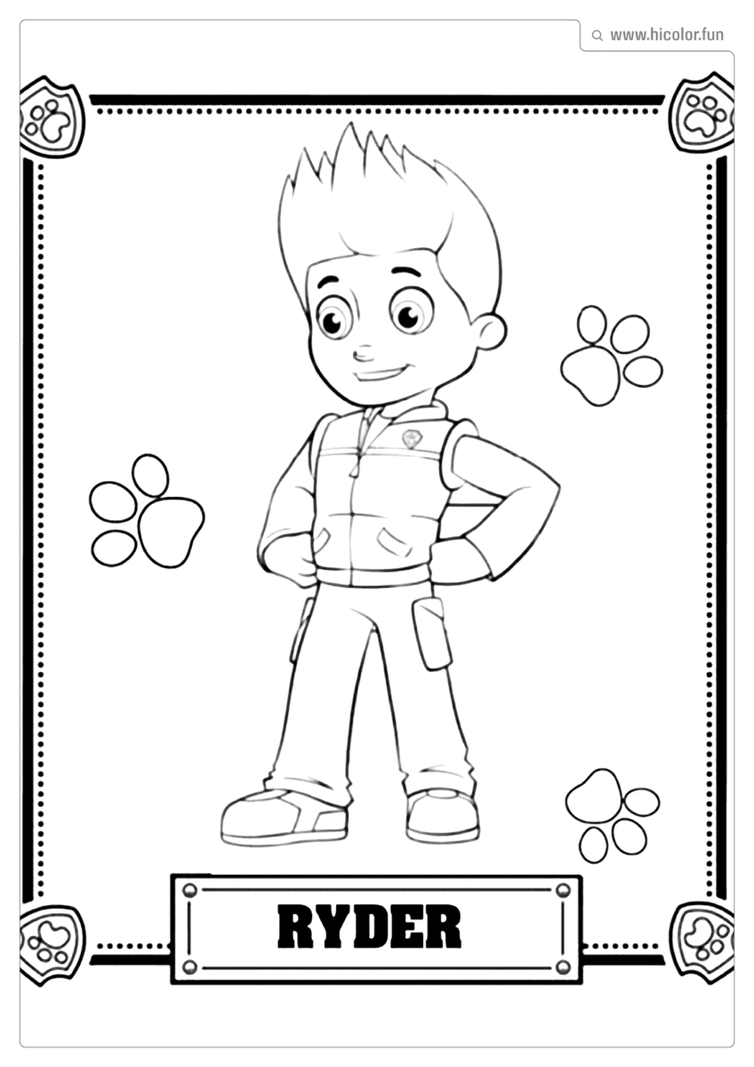 DESENHO DE PATRULHA CANINA PARA IMPRIMIR