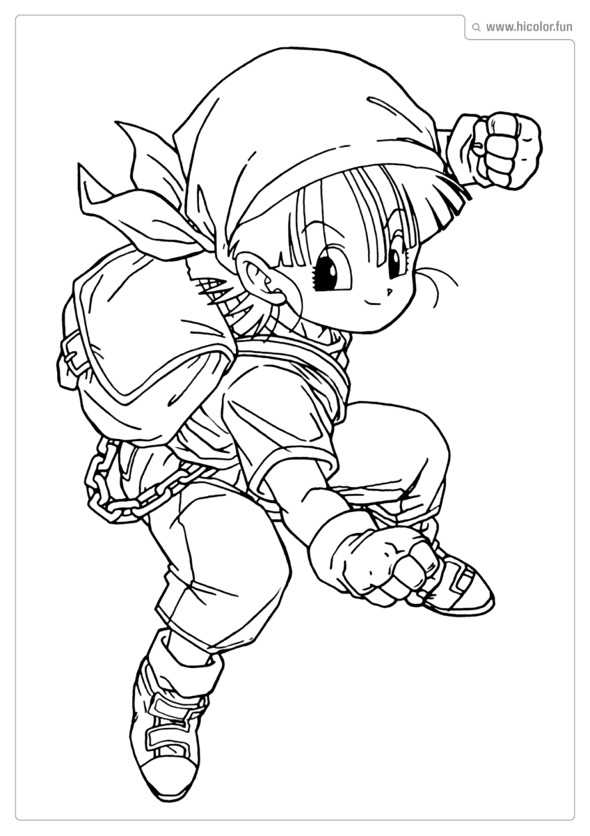 DESENHO DE PINTAR DA PAN DRAGON BALL